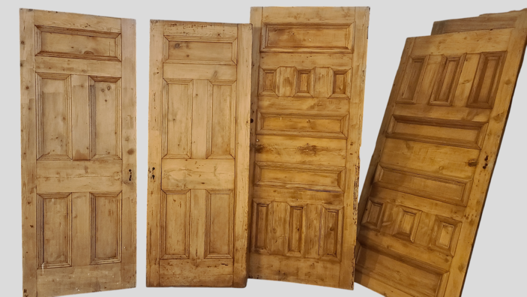 Professional paint stripping of a wooden door in Liverpool, removing old layers to restore natural wood