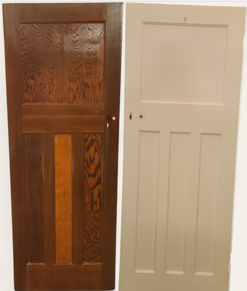 Professional paint stripping of a wooden door in Chester, removing old layers to restore natural wood
